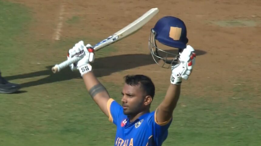 Vishnu Vinod slams jaw-dropping knock, registers major milestones in Vijay Hazare Trophy