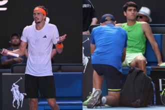 Medical Timeout drama rattles Alexander Zverev as Carlos Alcaraz prevails in 5-hour AO epic