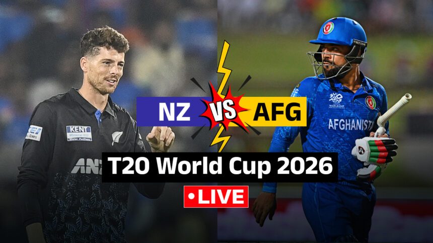 NZ vs AFG T20 World Cup 2026 LIVE Cricket Score: Gulbadin hits 50, Sediq falls in gripping contest