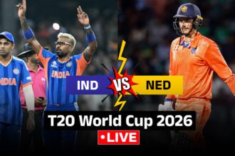 IND vs NED T20 World Cup 2026 Cricket Score LIVE: India aim to make light work of Dutch in Ahmedabad