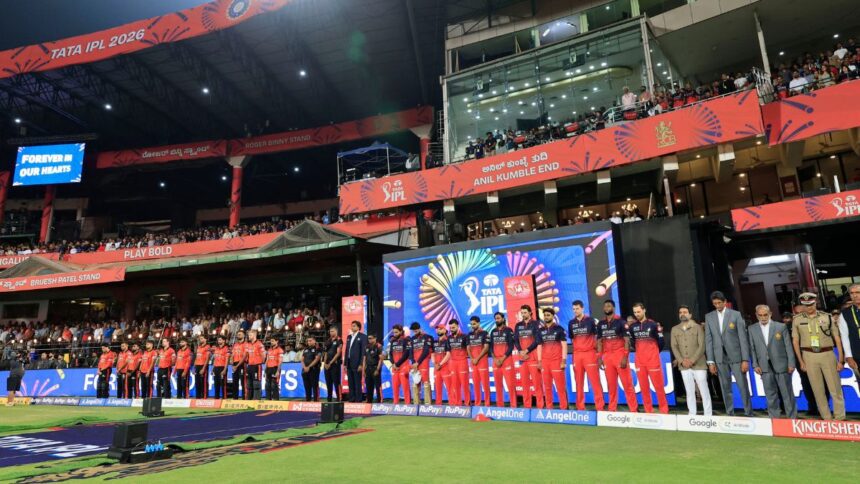 Why are RCB players wearing black armbands in IPL 2026 opener vs Sunrisers Hyderabad in Bengaluru?