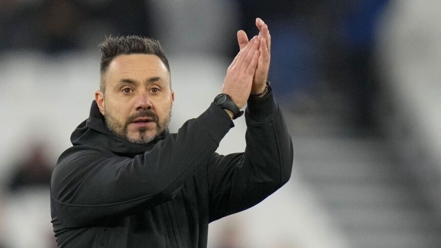 Roberto de Zerbi appointed as Tottenham coach, has only seven games to save Spurs from relegation