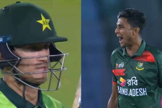 Nahid Rana loses temper, abuses Pakistan batter after dismissing him in third ODI | Watch