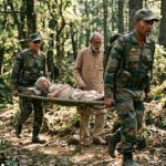 Army rescues ailing woman in a hilly village, Chill; carry her stretcher for 3 hours to reach road head