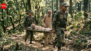 Army rescues ailing woman in a hilly village, Chill; carry her stretcher for 3 hours to reach road head