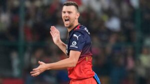 Is Josh Hazlewood not playing for RCB vs RR in IPL 2026 clash at Barsapara Stadium in Guwahati?