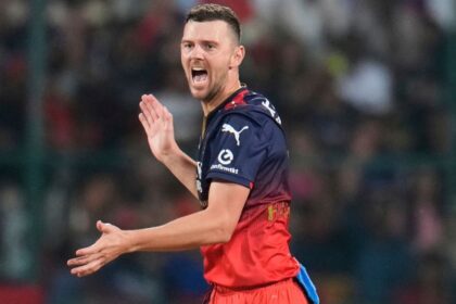 Is Josh Hazlewood not playing for RCB vs RR in IPL 2026 clash at Barsapara Stadium in Guwahati?