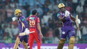 Sunil Narine bails KKR out in Super Over, Rinku stars as Knight Riders off from bottom of standings