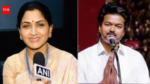 'He should lead': BJP state vice president Khushbu Sundar backs TVK chief Vijay for CM