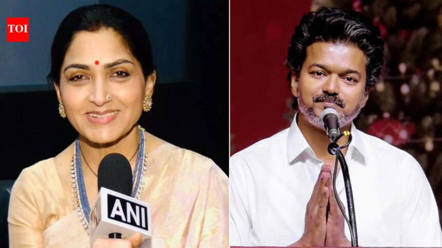 'He should lead': BJP state vice president Khushbu Sundar backs TVK chief Vijay for CM