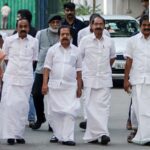 New Delhi, May 09 (ANI): Kerala legislative assembly LoP V D Satheesan with Kerala Congress President Sunny Joseph, Kerala AICC in-charge Deepa Dasmunsi, party General Secretary K C Venugopal and Congress senior leader Ramesh Chennithala leave from the party President Mallikarjun Kharge