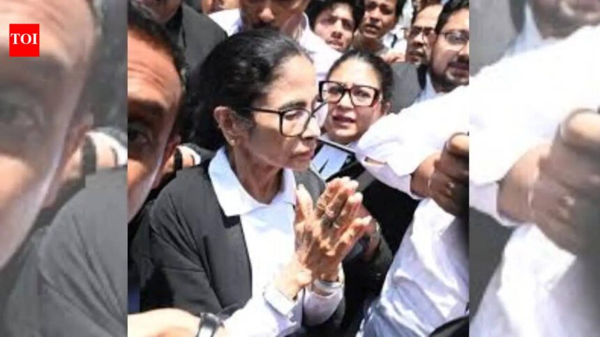 Video: Mamata Banerjee in lawyer’s gown faces sloganeering at Calcutta high court during post-poll violence case hearing