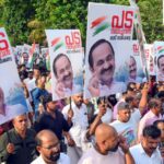 Thiruvananthapuram: Supporters of Congress leader VD Satheesan take out a protest march demanding that Satheesan be elected the next Kerala Chief Minister, in Thiruvananthapuram, Friday, May 8, 2026. (PTI Photo) (PTI05_08_2026_000252B)