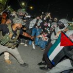 Tense protests erupt outside Delaney Hall immigrant detention centre in US