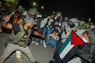 Tense protests erupt outside Delaney Hall immigrant detention centre in US