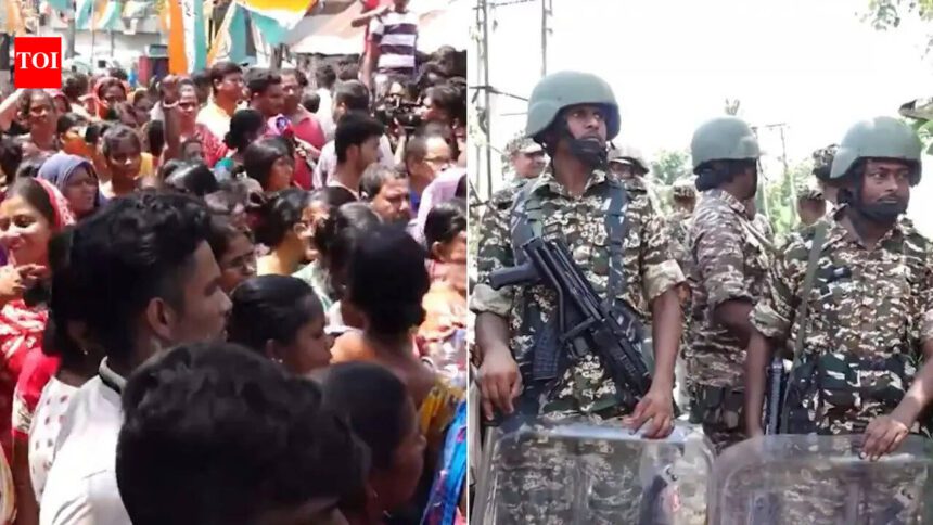 Bengal repolling: BJP, TMC supporters clash in South 24 Parganas; heavy security deployed - video