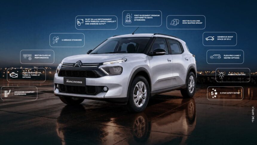 Citroen Aircross Comfort Edition launched at Rs 9.09 lakh with premium cabin upgrades
