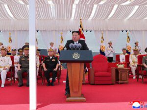 North Korea commissions warship as Kim eyes nuclear navy