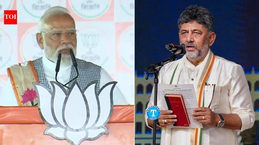 'Will work closely with Karnataka government': PM Modi congratulates DK Shivakumar for taking oath as CM