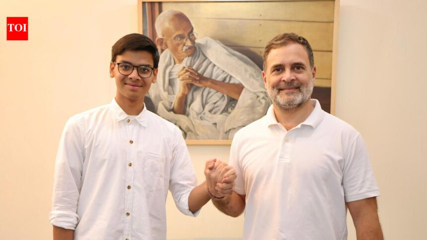 'Tender investigator': Rahul Gandhi meets 17-year-old student who exposed CBSE-OSM anomalies