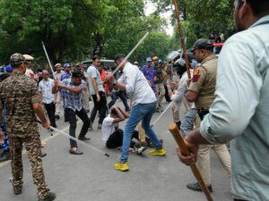 Photos: Police fire tear gas at India’s Cockroach movement supporters