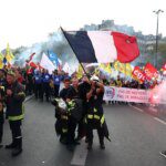 Photos: French students protest, public workers strike before budget cuts