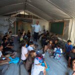 Photos: Gaza’s children return to class in tents and ruins