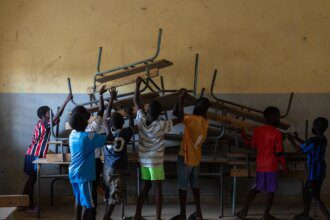 Photos: Community unites in Senegal’s Dakar to clean dilapidated school
