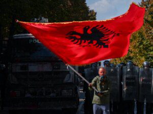 Photos: Antigovernment protesters clash with police in Albania’s capital