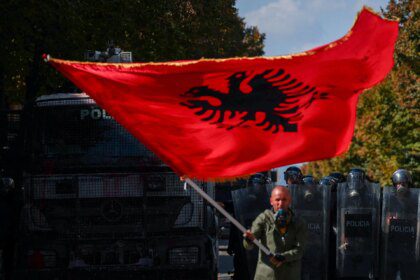 Photos: Antigovernment protesters clash with police in Albania’s capital