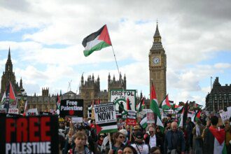 Photos: Thousands march across Europe to demand end to Israel’s war on Gaza