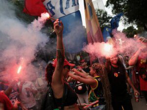 ‘No to the father, no to the son’: Thousands march in Rio against Bolsonaro